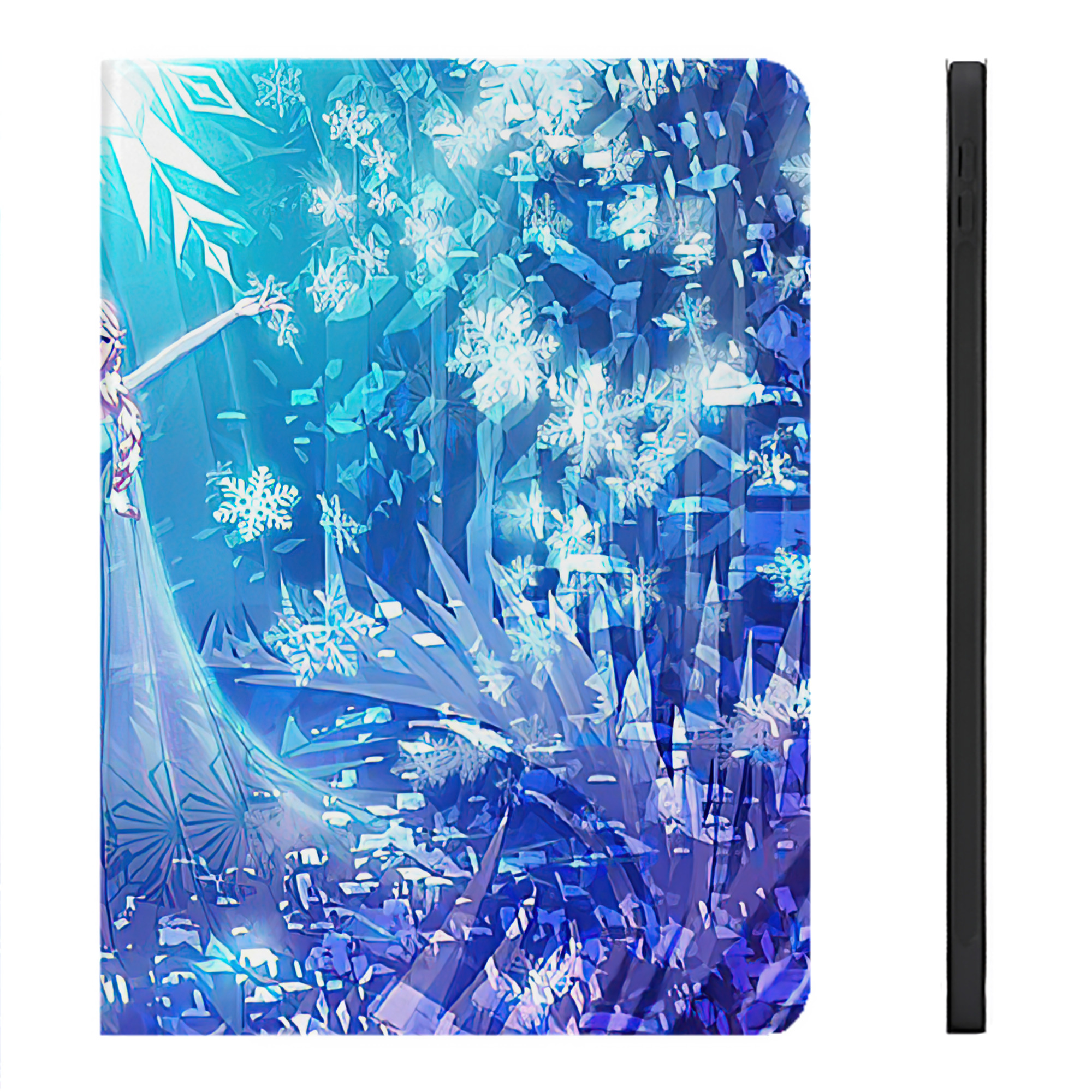 （画像用） アナと雪の女王 アンナ エルサ Frozen Anna Elsa IPadケース ペンホルダー付き ブックスタイルデザイン